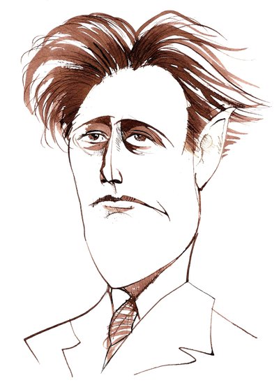 Felix Weingartner, Austrian conductor and composer; caricature by Neale Osborne